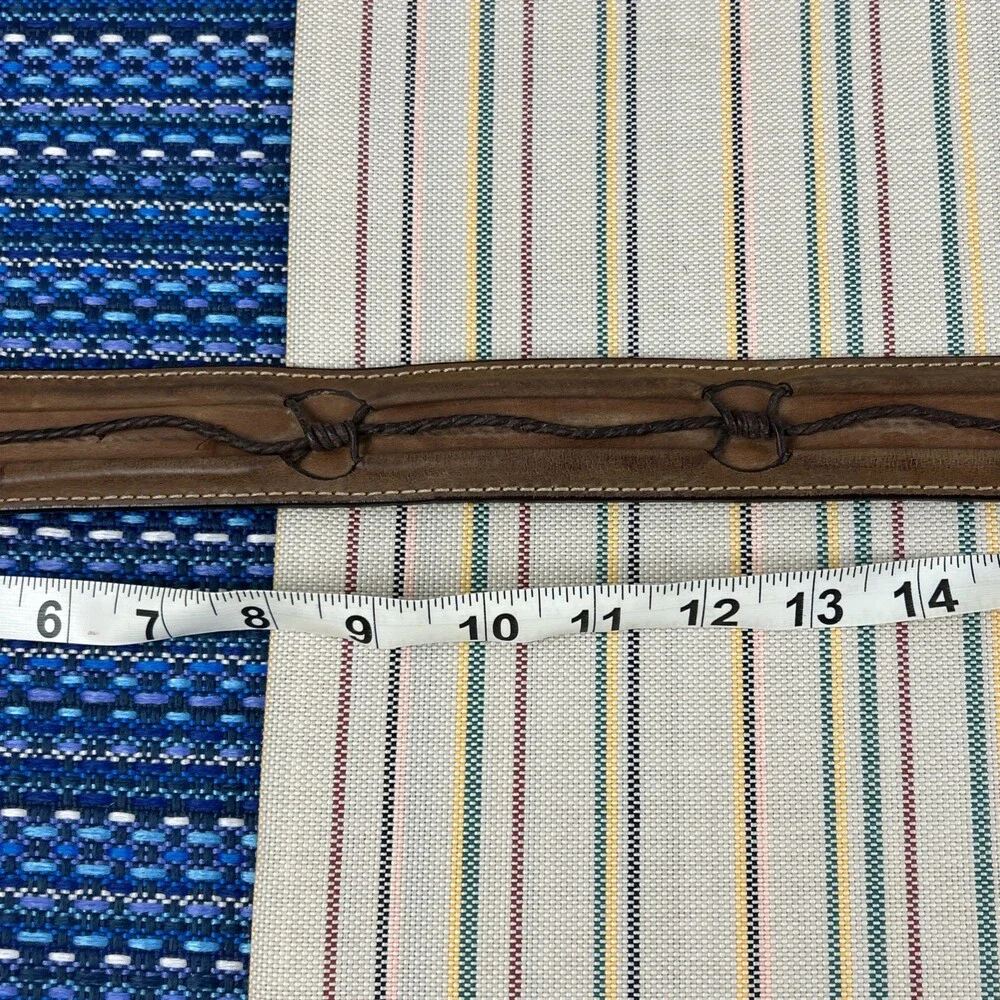 Justin Belt Mens Aged Bark Fenced in Belt C10817 Brown Barbed Wire Size 42